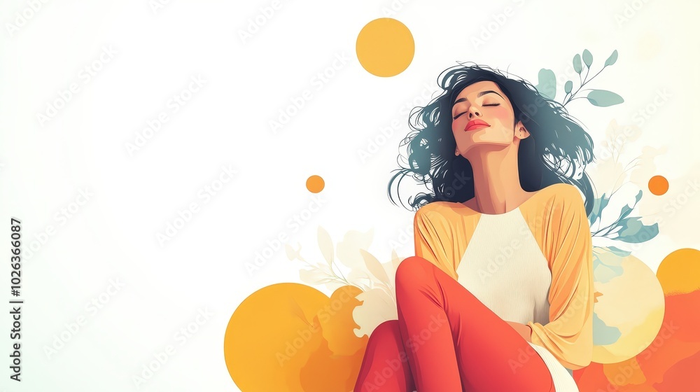 Cheerful Anime Influencer Creating Content with Ring Light - Minimalist Vector Illustration in Adobe Illustrator Style Cheerful Anime Influencer Creating Content with Ring Light - Minimalist Vector Illustration in Adobe Illustrator Style