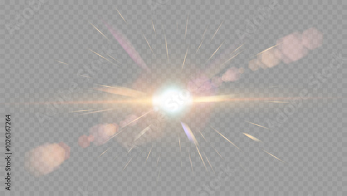Vector transparent sunlight special lens flare light effect.  Stock royalty free vector illustration. PNG	
