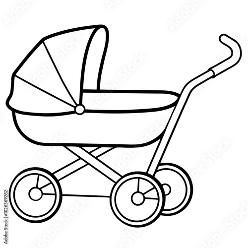 realistic baby carriage 