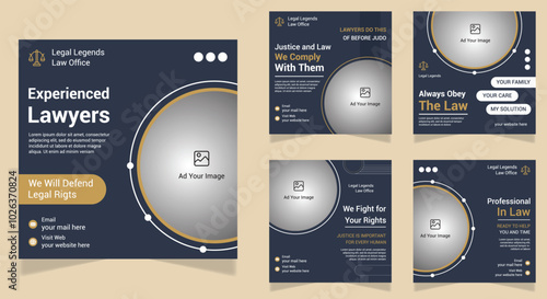 Minimalist Law Firm Service and Law Consultation social media post design template