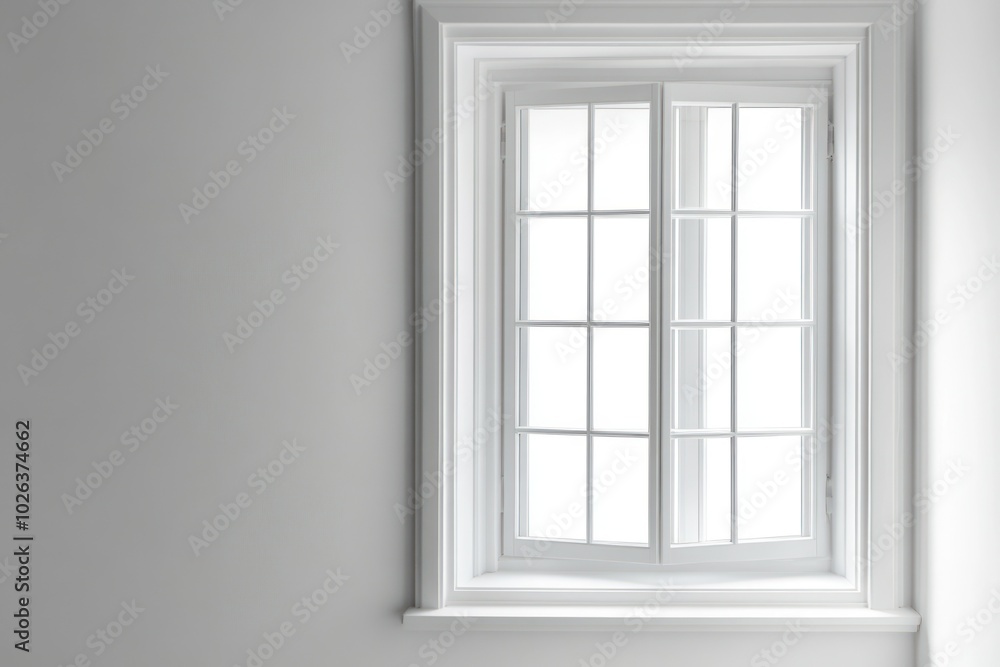 Bright and Airy White Window with Simple Design Bright and Airy White Window with Simple Design