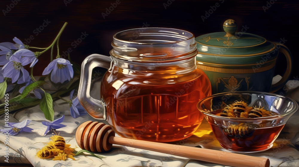 Soothing Blend Warm Herbal Tea Sweetened with Natural Honey Soothing Blend Warm Herbal Tea Sweetened with Natural Honey