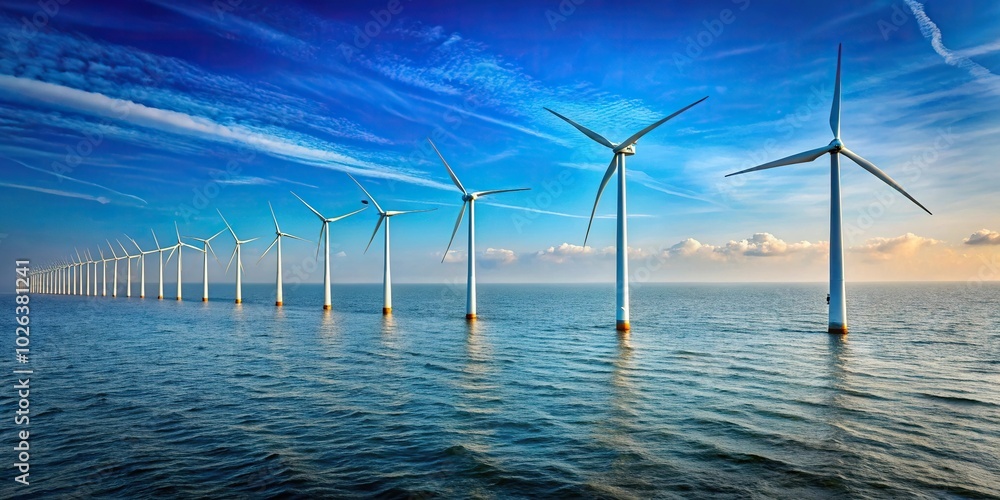 Offshore wind turbines harnessing sea breeze for sustainable energy Offshore wind turbines harnessing sea breeze for sustainable energy