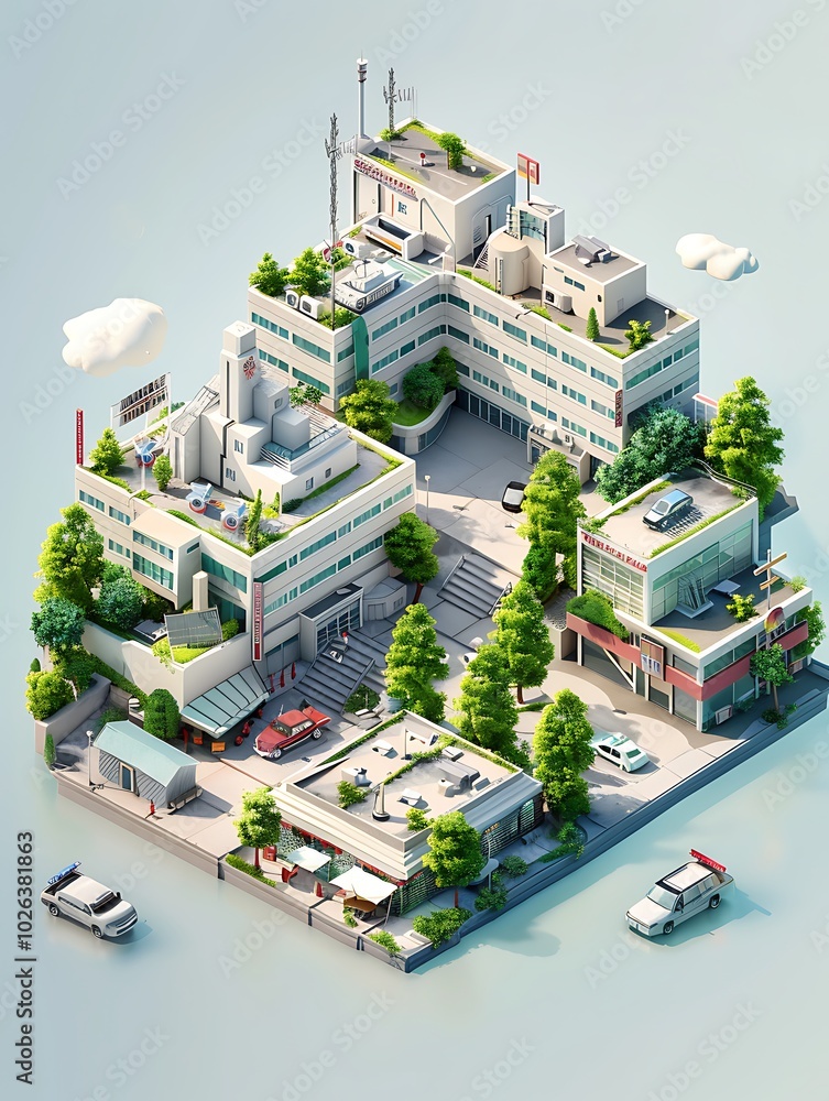Obraz premium 3d building