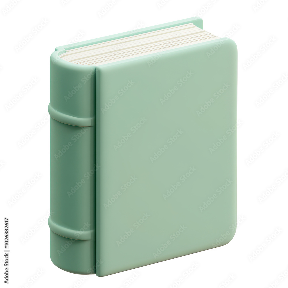 PNG minimalist green book 3d icon, cartoon style minimal on transparent, isolate on white background PNG minimalist green book 3d icon, cartoon style minimal on transparent, isolate on white background