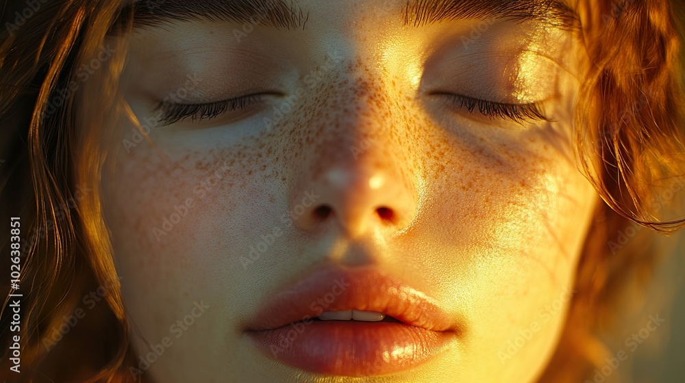 Peaceful Face in Soft Sunlight Peaceful Face in Soft Sunlight