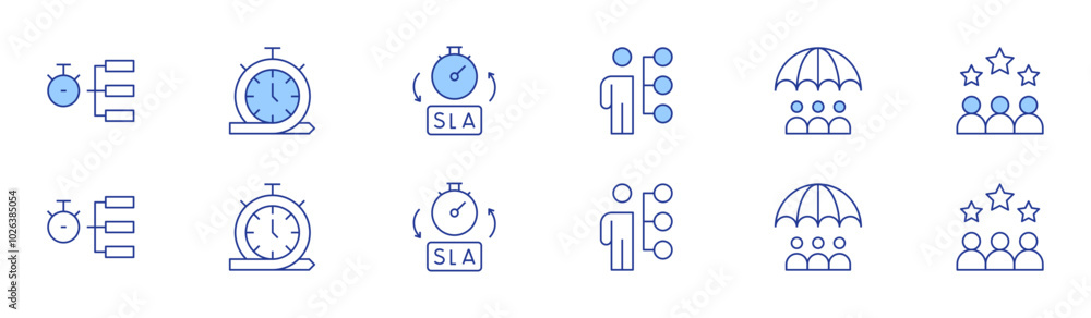 Manager icon set in two styles, Duotone and Thin Line style. Editable stroke. hr manager, risk management, hierarchy, time management, sla, appraisal Manager icon set in two styles, Duotone and Thin Line style. Editable stroke. hr manager, risk management, hierarchy, time management, sla, appraisal