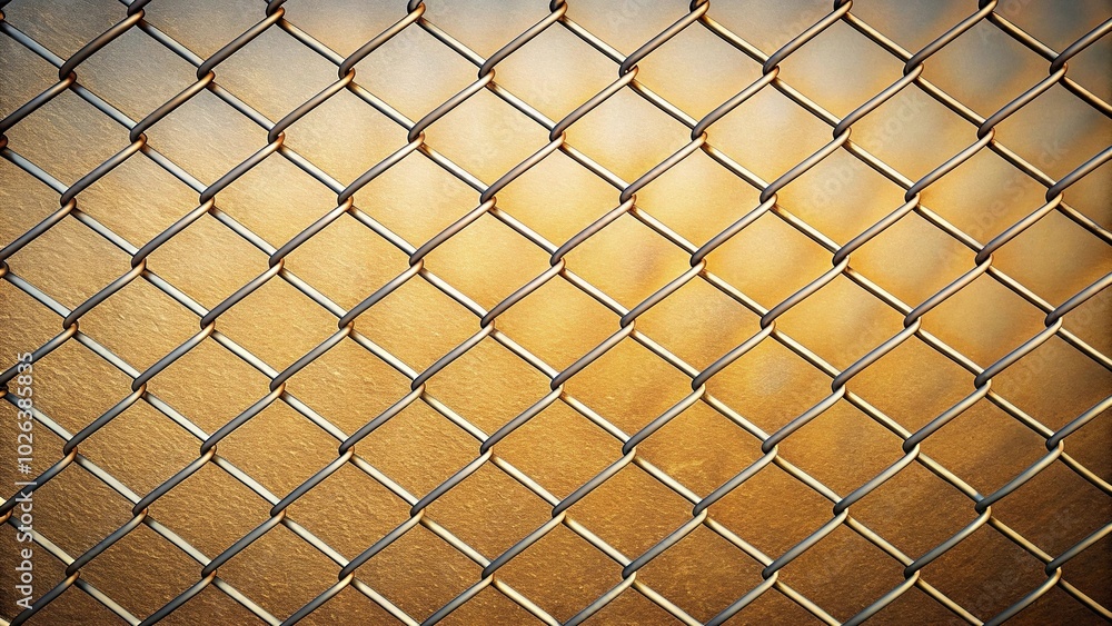 Fototapeta premium Steel chain link fence wire mesh texture and pattern High Angle