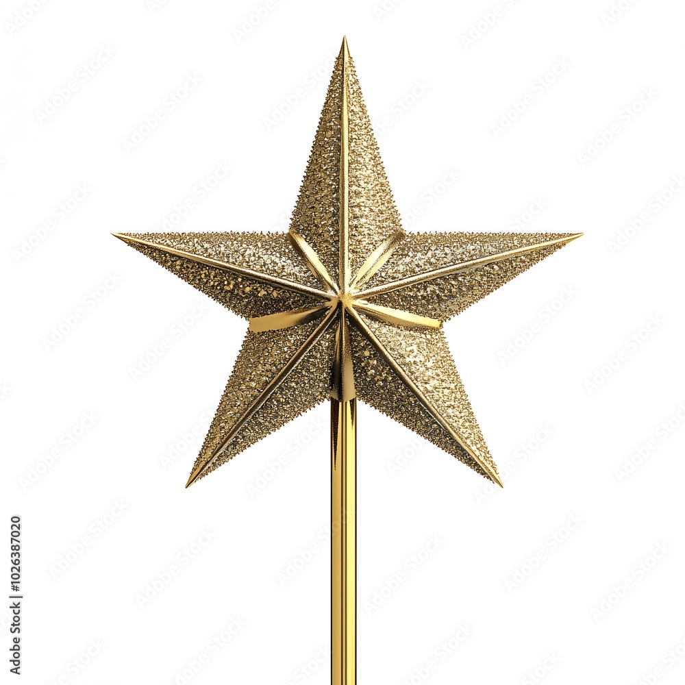 Elegant golden star ornament for festive celebrations and luxurious decor Elegant golden star ornament for festive celebrations and luxurious decor