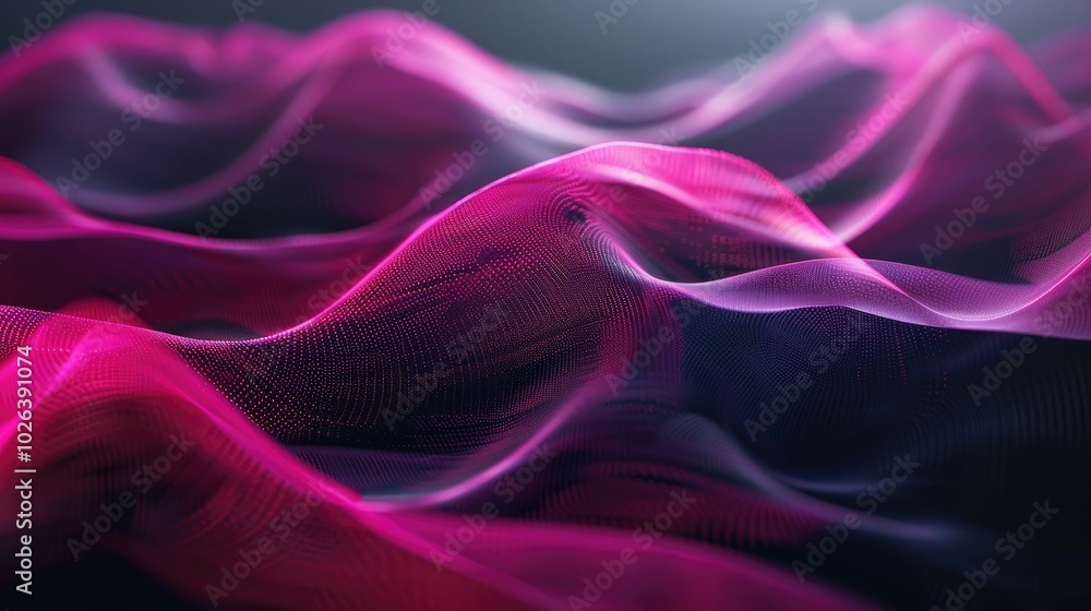 Abstract digital waves blending with geometric shapes Abstract digital waves blending with geometric shapes