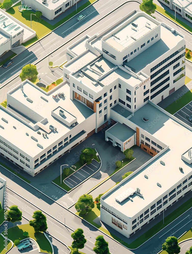 3d hospital building 3d hospital building