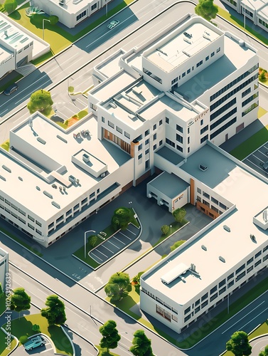 3d hospital building