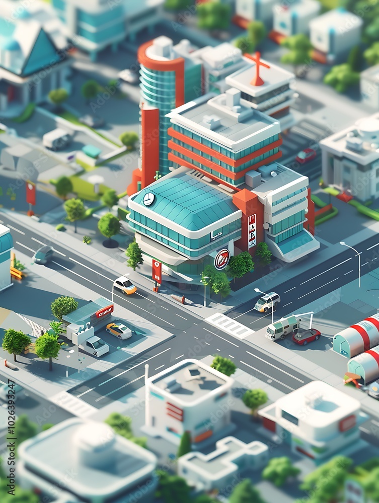 3d hospital building 3d hospital building