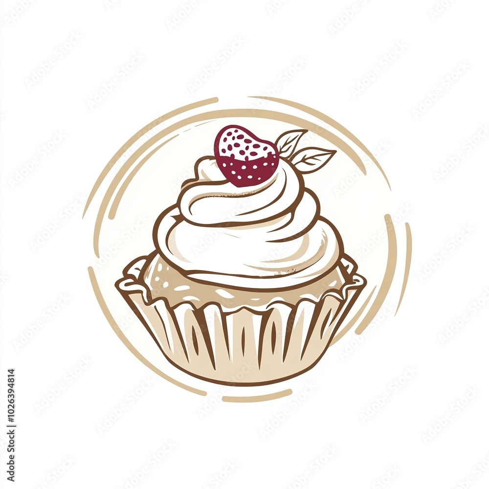 logo for bakery illustration of cupcakes logo for bakery illustration of cupcakes