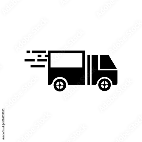 shipping icon isolated on white