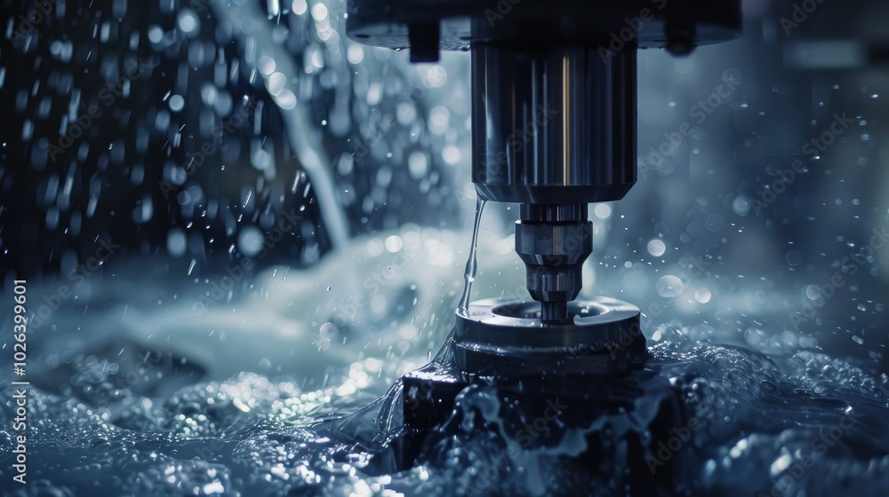 Advanced CNC machine cutting metal with precision Advanced CNC machine cutting metal with precision