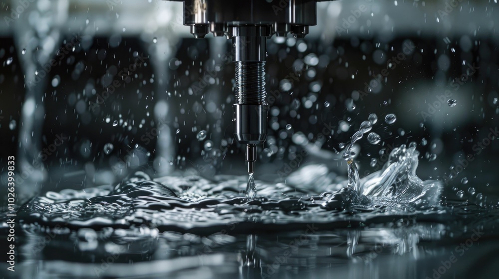 Advanced CNC machine cutting metal with precision Advanced CNC machine cutting metal with precision