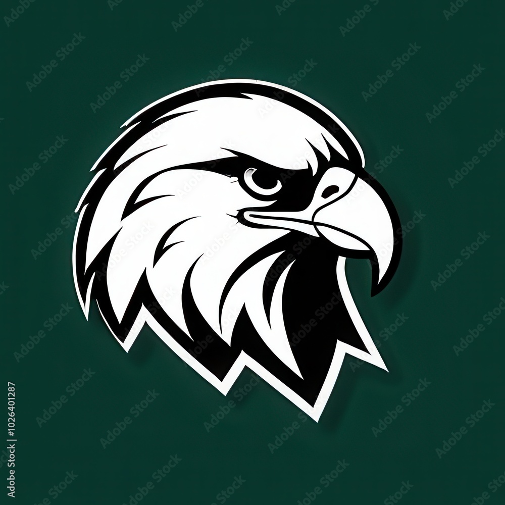 Dynamic high school mascot eagle graphic, ideal for use in school branding, merchandise, or team identity visuals Dynamic high school mascot eagle graphic, ideal for use in school branding, merchandise, or team identity visuals