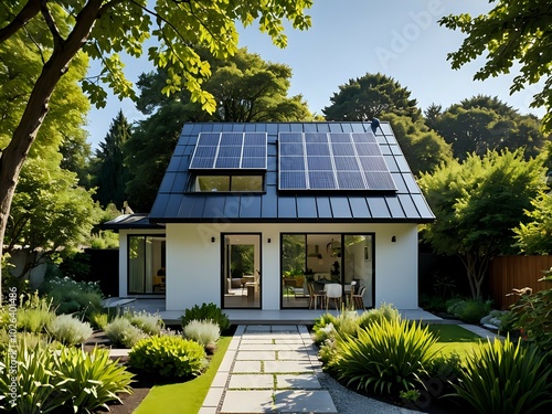 solar panels on a house