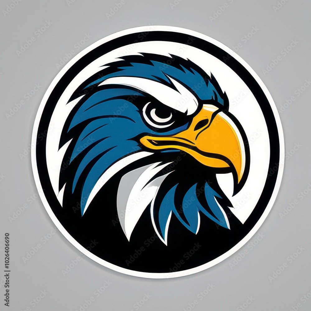 Dynamic high school mascot eagle graphic, ideal for use in school branding, merchandise, or team identity visuals Dynamic high school mascot eagle graphic, ideal for use in school branding, merchandise, or team identity visuals