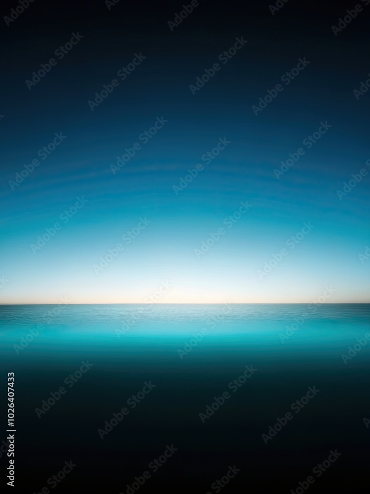 Tranquil seascape at dusk with a serene horizon line. Tranquil seascape at dusk with a serene horizon line.
