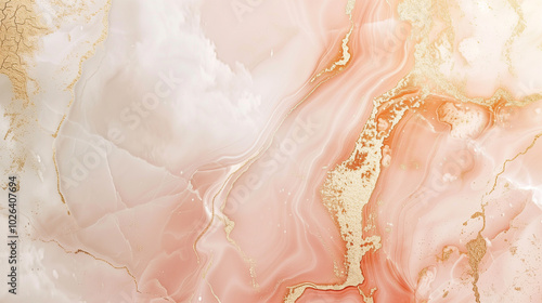 Abstract marble wallpaper background , luxury marble texture gold and pastel peach tone. Copy space