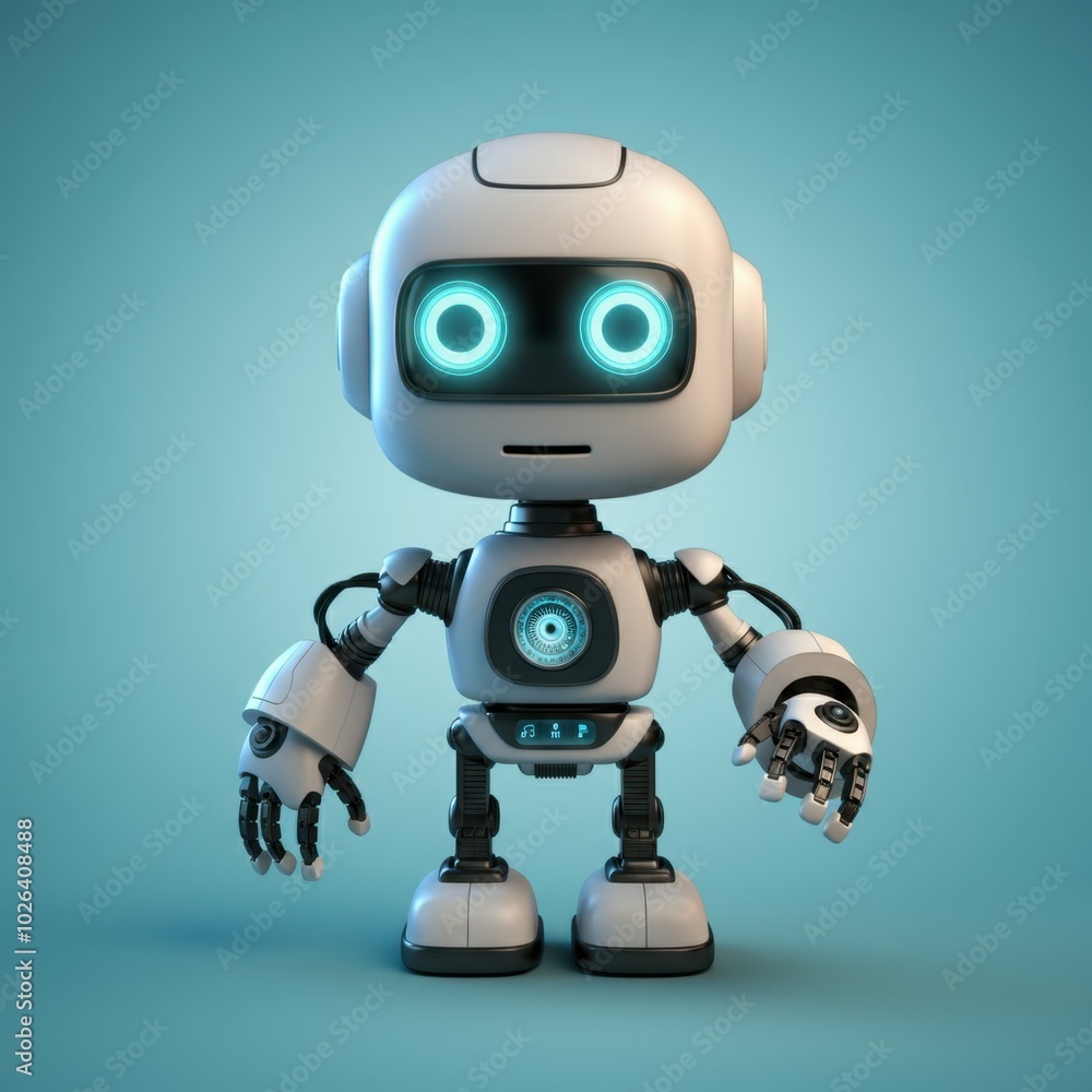 robot with laptop robot with laptop