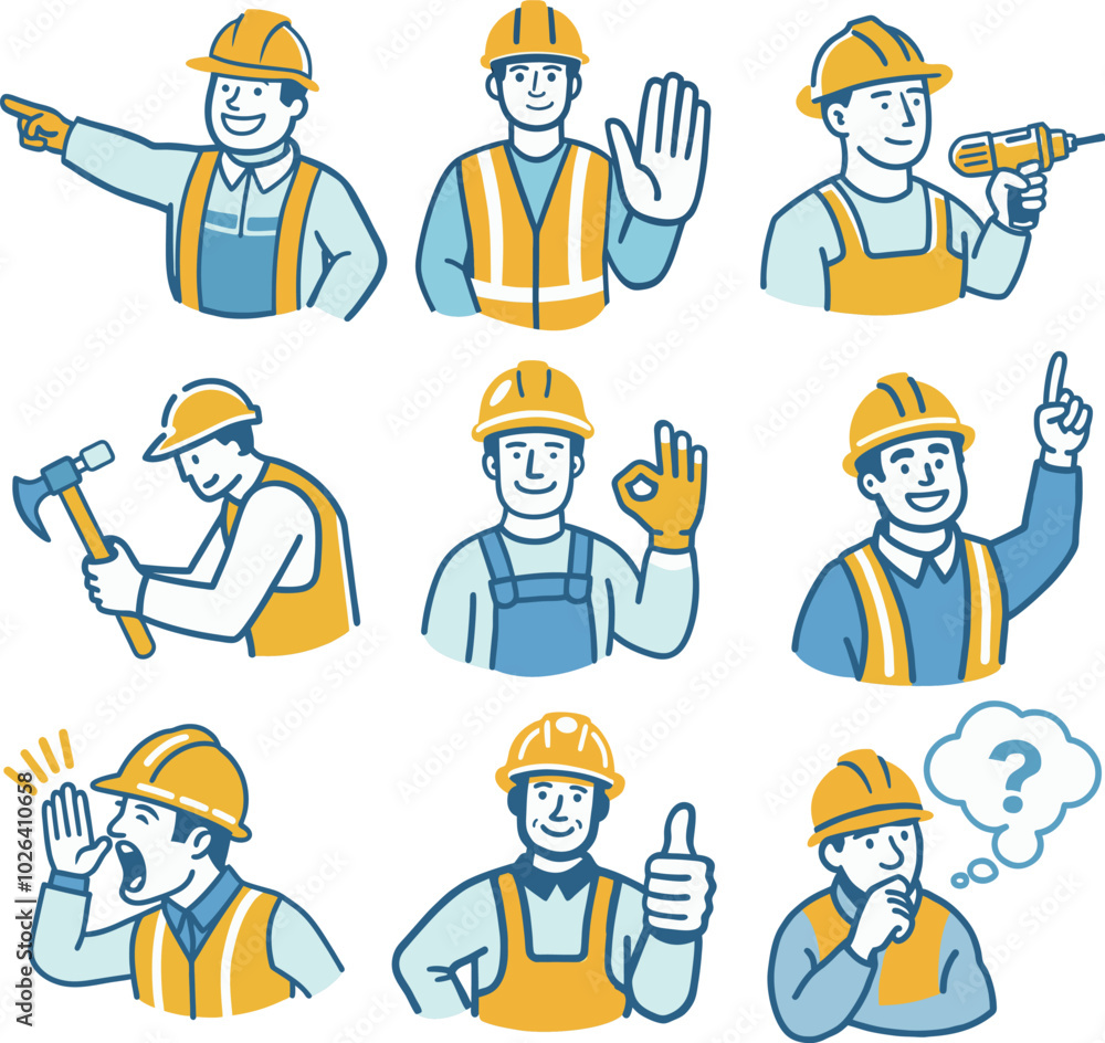 A Set of Construction Worker Communication Gestures with Hammer and Drill A Set of Construction Worker Communication Gestures with Hammer and Drill