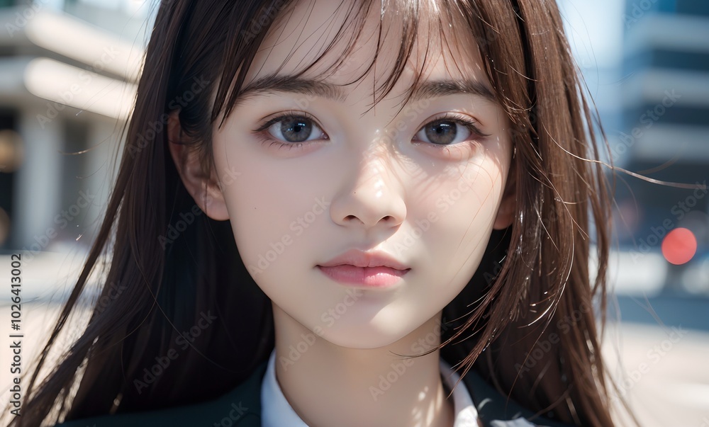 A Serene Gaze: Portrait of Youth in Natural Light A Serene Gaze: Portrait of Youth in Natural Light