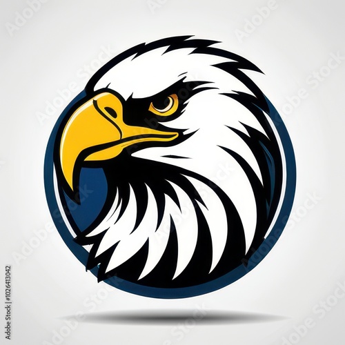 Bold illustration of a high school mascot eagle in an aggressive pose, perfect for sports teams, school logos, and digital branding projects