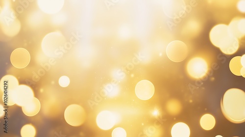 Generative AI image of soft gold bokeh lights, radiating a warm, luxurious glow, ideal for event backdrops or awards ceremonies.