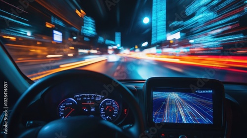 GPS signal pulses from a vehicle, symbolizing real-time tracking, navigation, and geolocation for enhanced driving safety