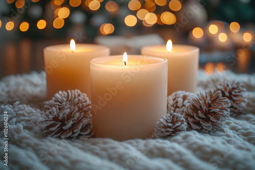 christmas decoration with candle