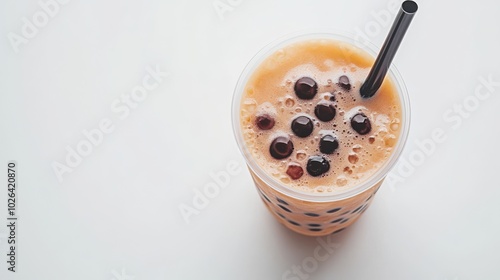 Iced Bubble Tea with Tapioca Pearls