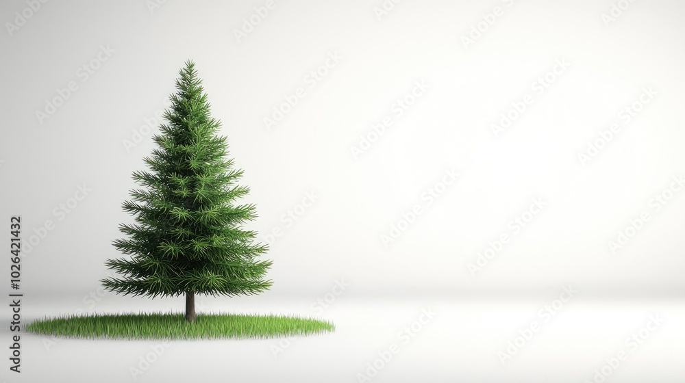 Isolated Pine Tree on White Background Isolated Pine Tree on White Background