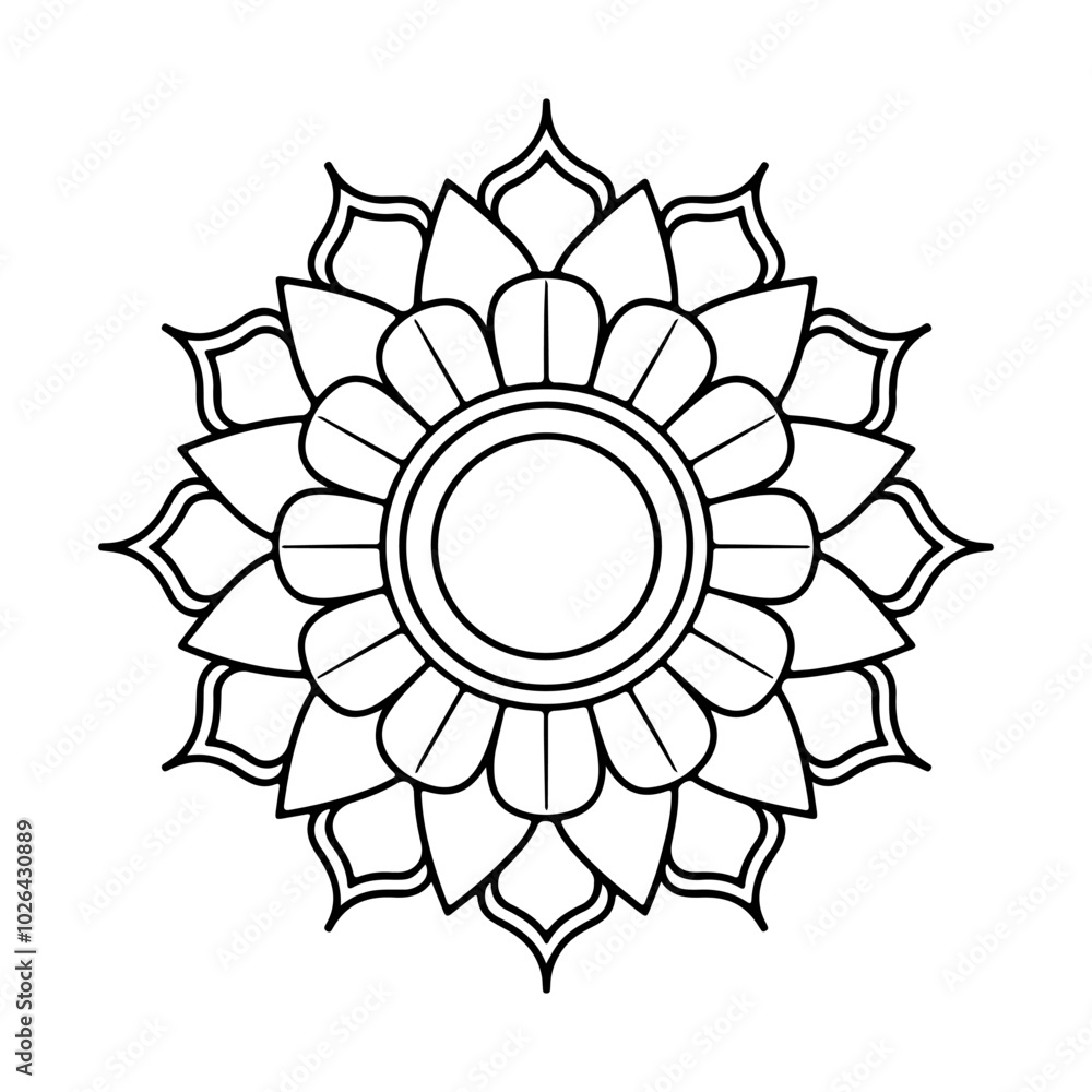 Floral pattern in a circle Mandala art. Floral pattern in a circle Mandala art.