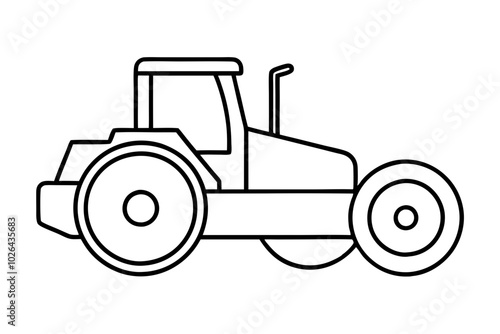 Road construction Road Roller silhouette | vector silhouette illustration on white background