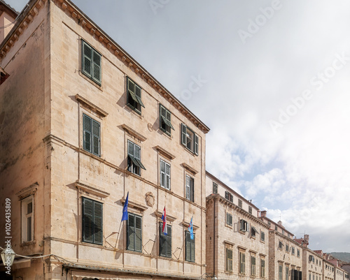 Buildings in the old town of Dubrovnik, Croatia. photo