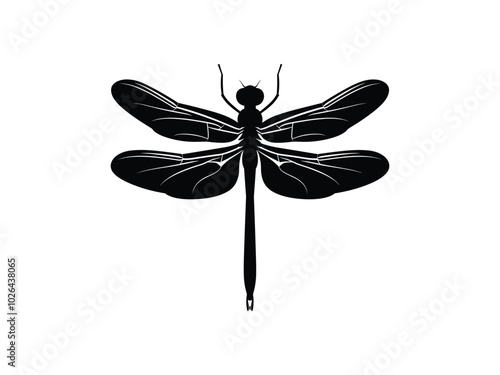 Elegant Dragonfly Vector Silhouettes | Halloween Nature Art