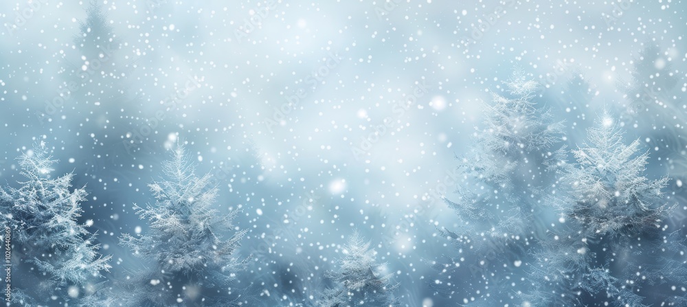 Abstract Winter Forest Background with Soft Snowflakes in Pale Blue and Grey for Holiday Cards and Posters Abstract Winter Forest Background with Soft Snowflakes in Pale Blue and Grey for Holiday Cards and Posters