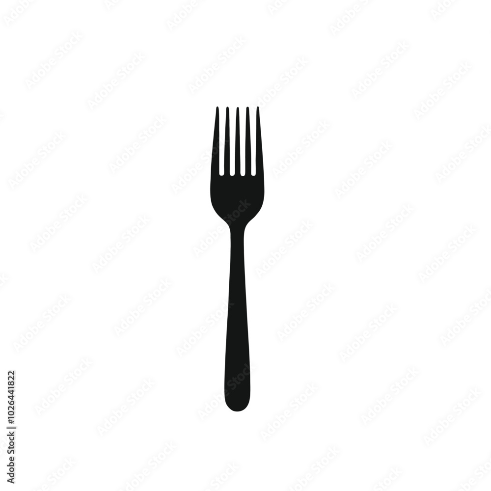 fork icon vector silhouette fork icon vector silhouette