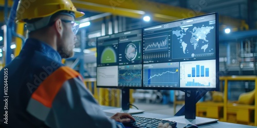 Predictive maintenance software interface on computer screen.