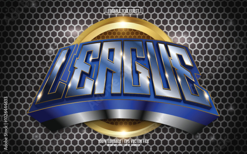 League 3D editable text effect