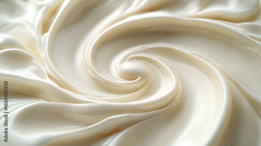 3. A detailed close-up of a creamy swirl, highlighting the soft peaks and curves on a clean white surface, with generous negative space for potential text 3. A detailed close-up of a creamy swirl, highlighting the soft peaks and curves on a clean white surface, with generous negative space for potential text