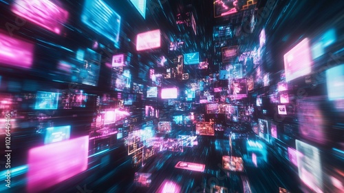 Exploring the Digital Realm: A Vibrant Journey Through Futuristic Technology and Virtual Space