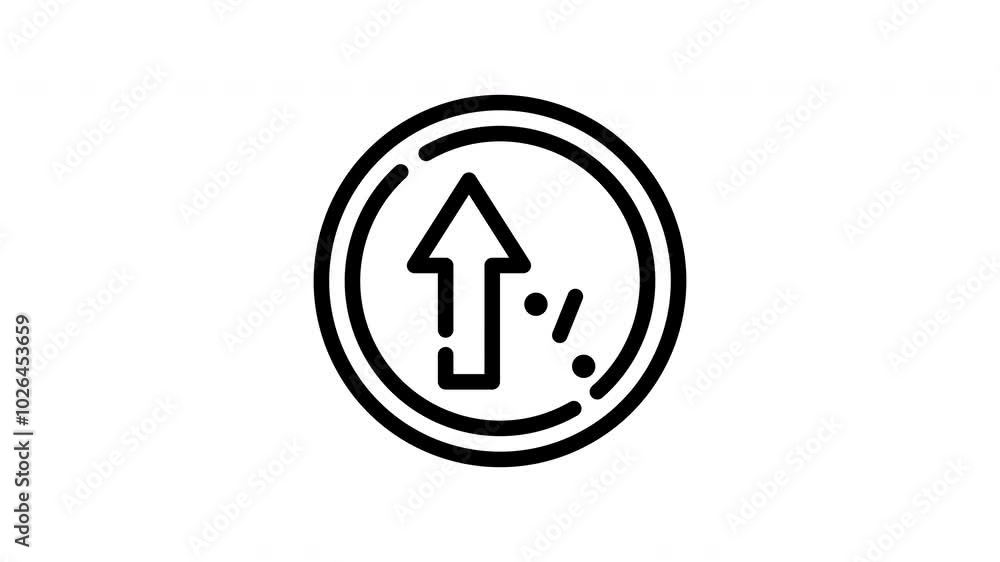Percent Option arrow pointing up inside blue circle. Suitable for corporate presentations, financial reports, upward trends, success themes in design projects.
Percent Option arrow pointing up inside blue circle. Suitable for corporate presentations, financial reports, upward trends, success themes in design projects.