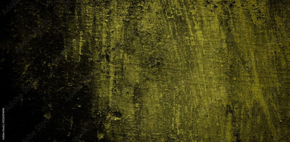Obraz premium long background is yellow, Rough blank wall painted by bright yellow paint as texture background or backdrop