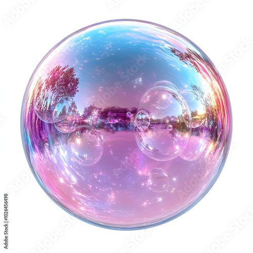 Wallpaper Mural Iridescent Soap Bubble with Abstract Colors Torontodigital.ca