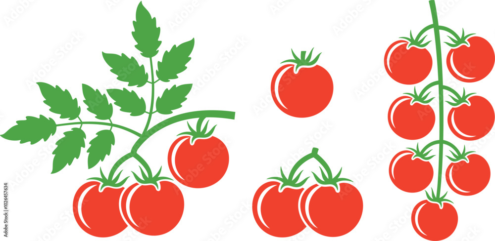 Tomato logo. Isolated tomato on white background Tomato logo. Isolated tomato on white background