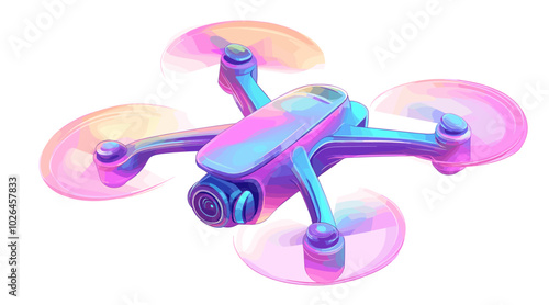 vector drawing of quadcopter .Generative AI